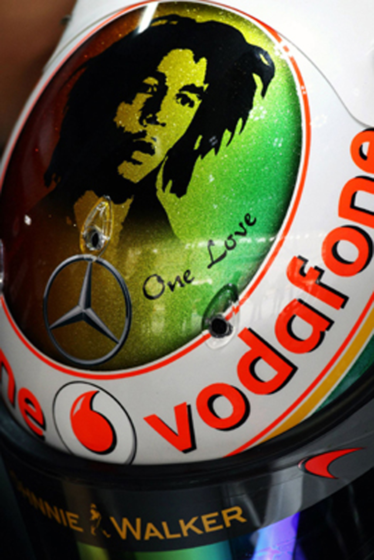 Lewis Hamilton Bob Marlet helmet