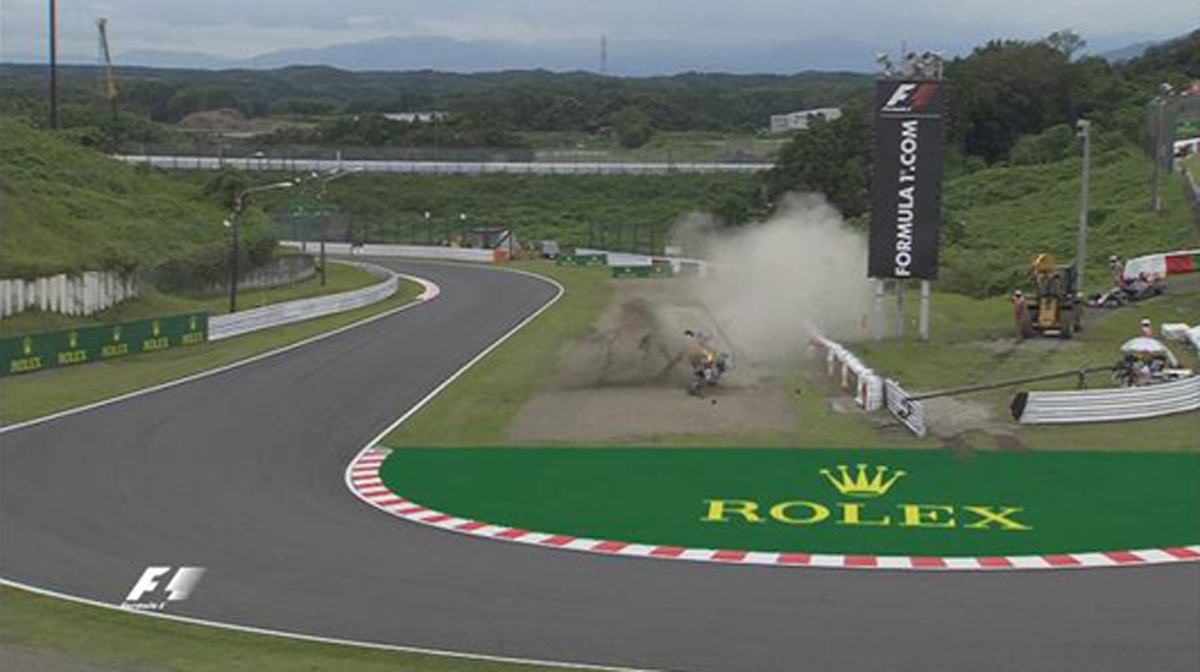 ダニール・クビアト 大クラッシュ （F1日本グランプリ 予選）