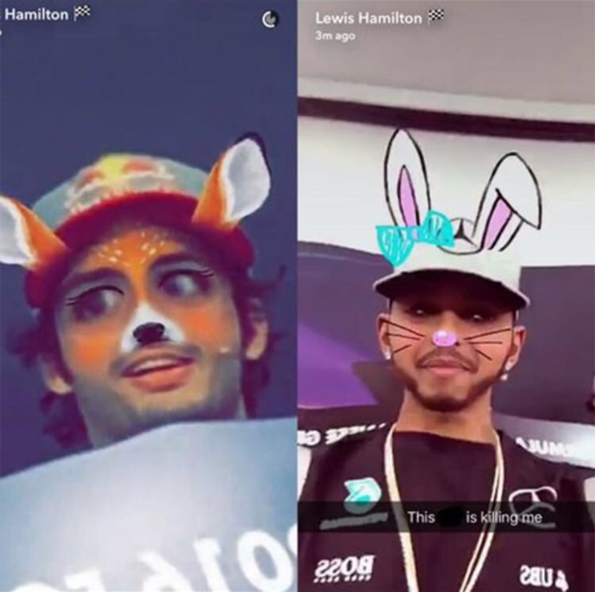 ルイス・ハミルトン Snapchat