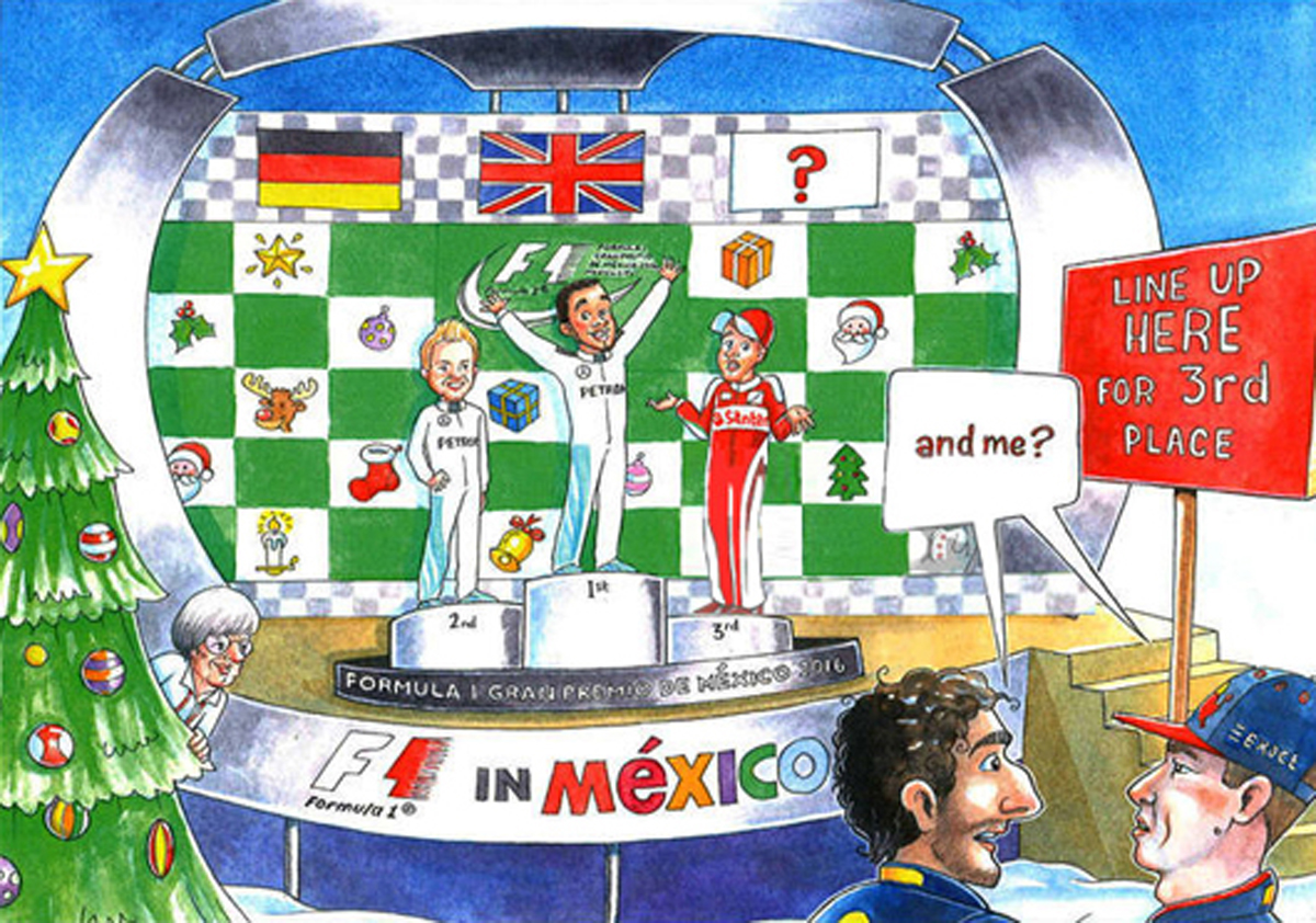 Merry Christmas card from Bernie Ecclestone