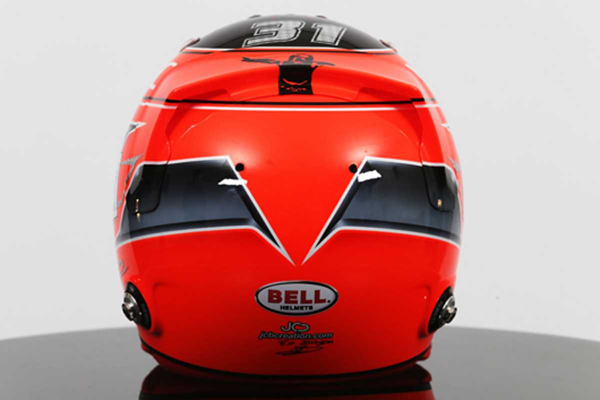 エステバン・オコン 2017年 F1ヘルメット (バック)