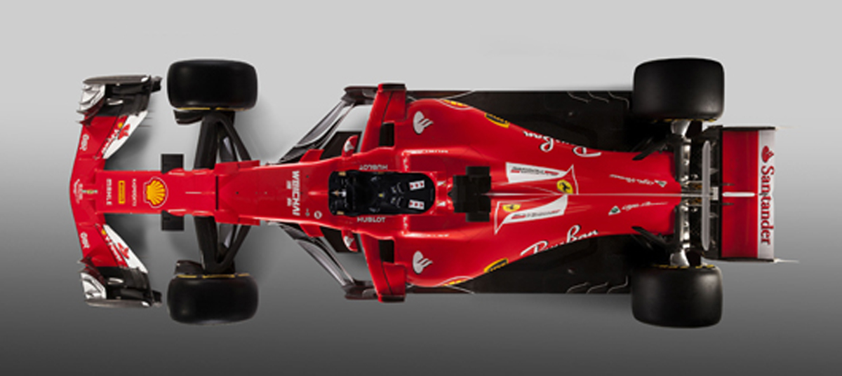 フェラーリ SF70H (俯瞰)