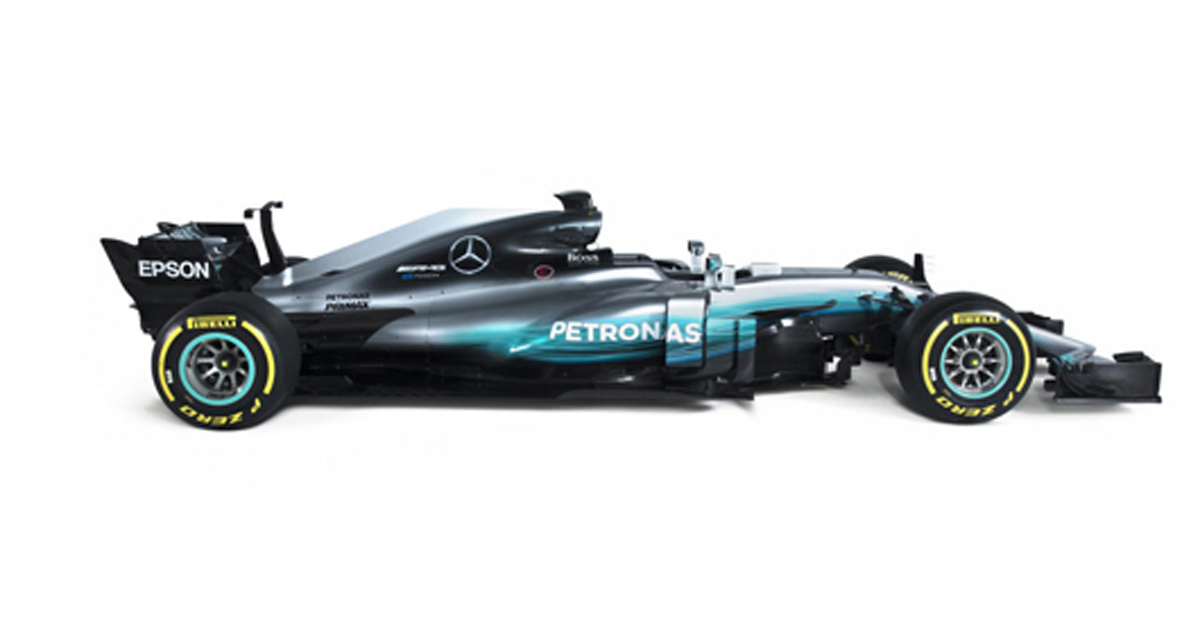 メルセデス W08 画像 (サイド)