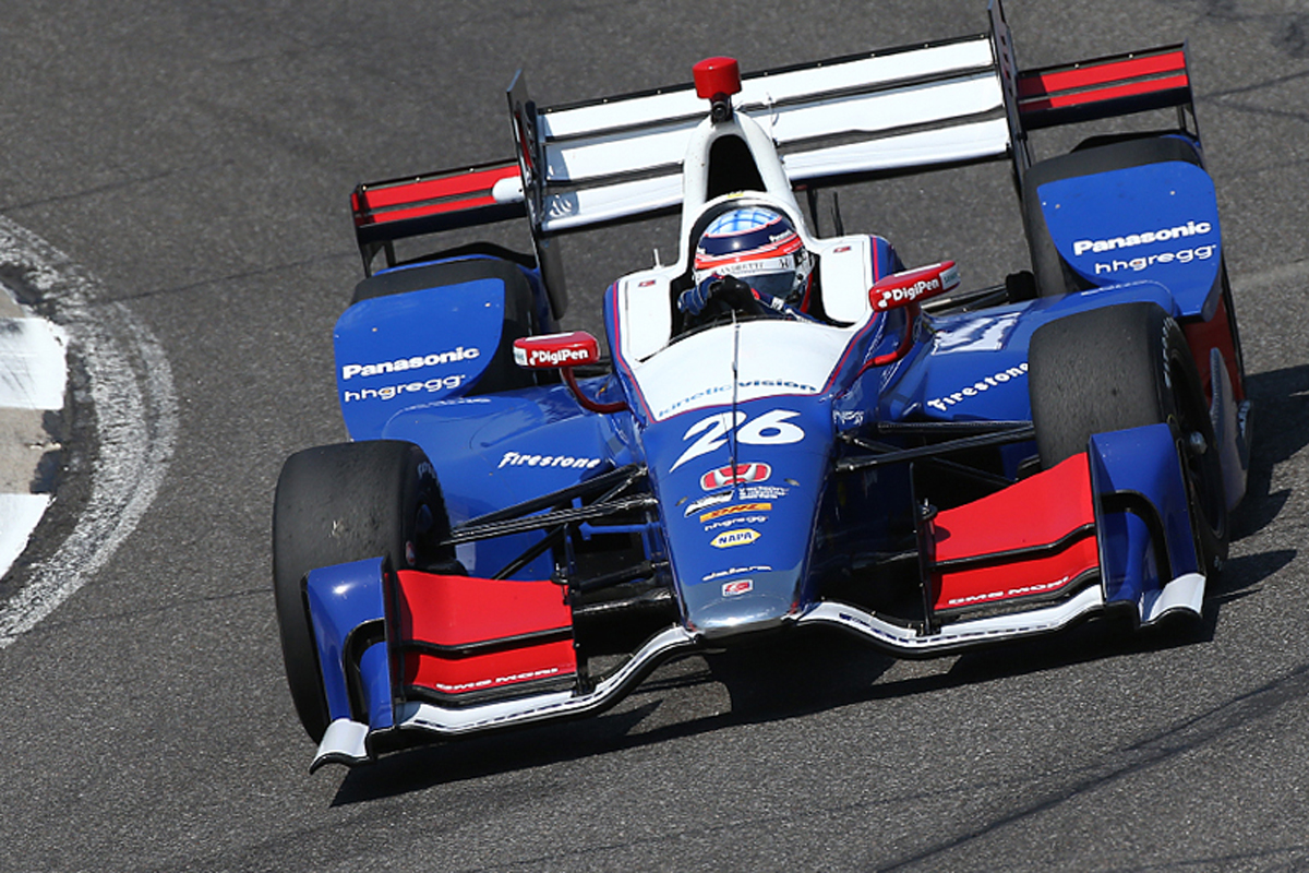 佐藤琢磨、バーバー合同テスト午前のトップタイム / インディカー