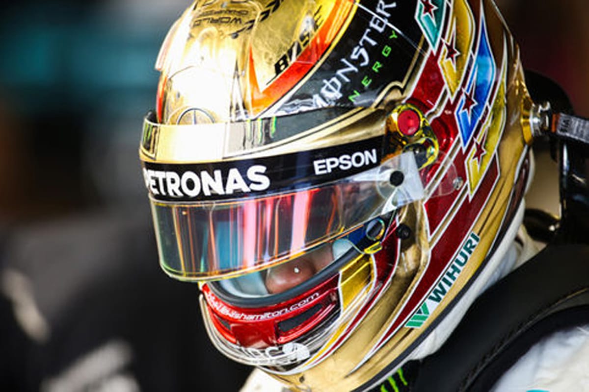 ルイス・ハミルトン 2017年 F1アブダビGP ヘルメット(2)