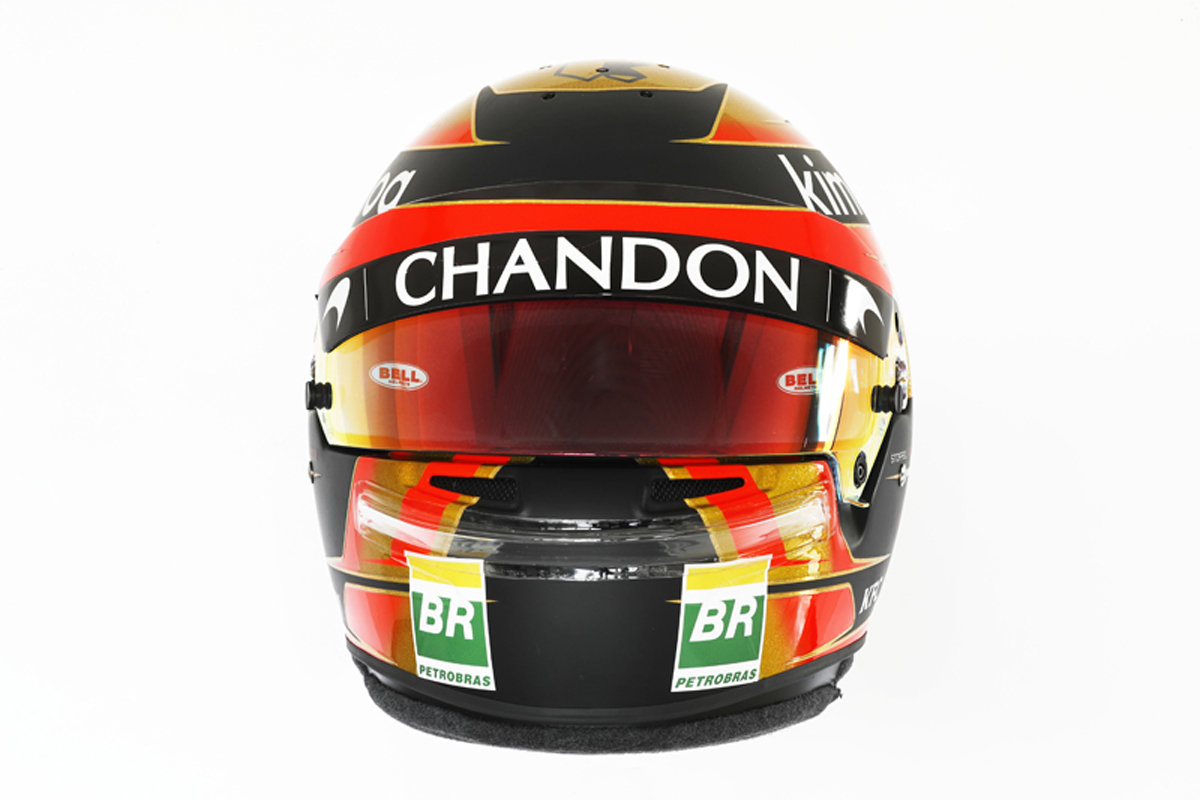 ストフェル・バンドーン 2018年 F1ヘルメット (前面)