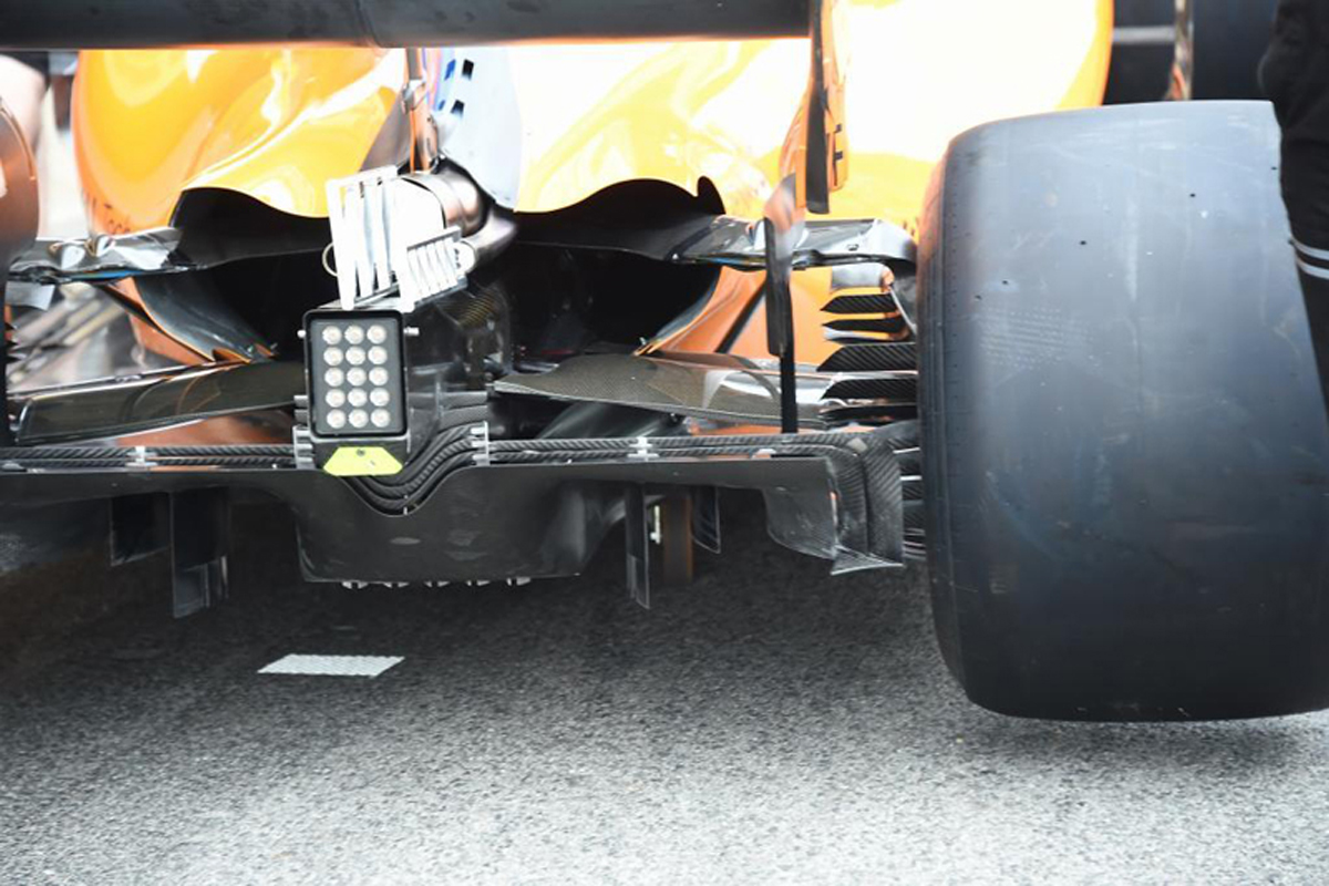 マクラーレン MCL33 リア周り（2018年 F1スペインGP）