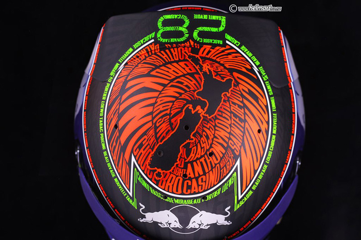 ブレンドン・ハートレー F1モナコGP ヘルメット③