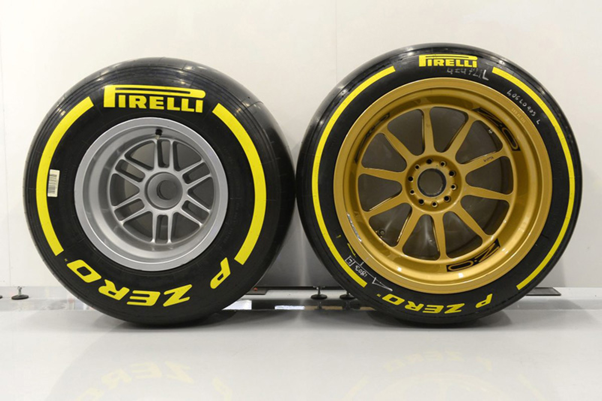 13インチと18インチのF1タイヤ
