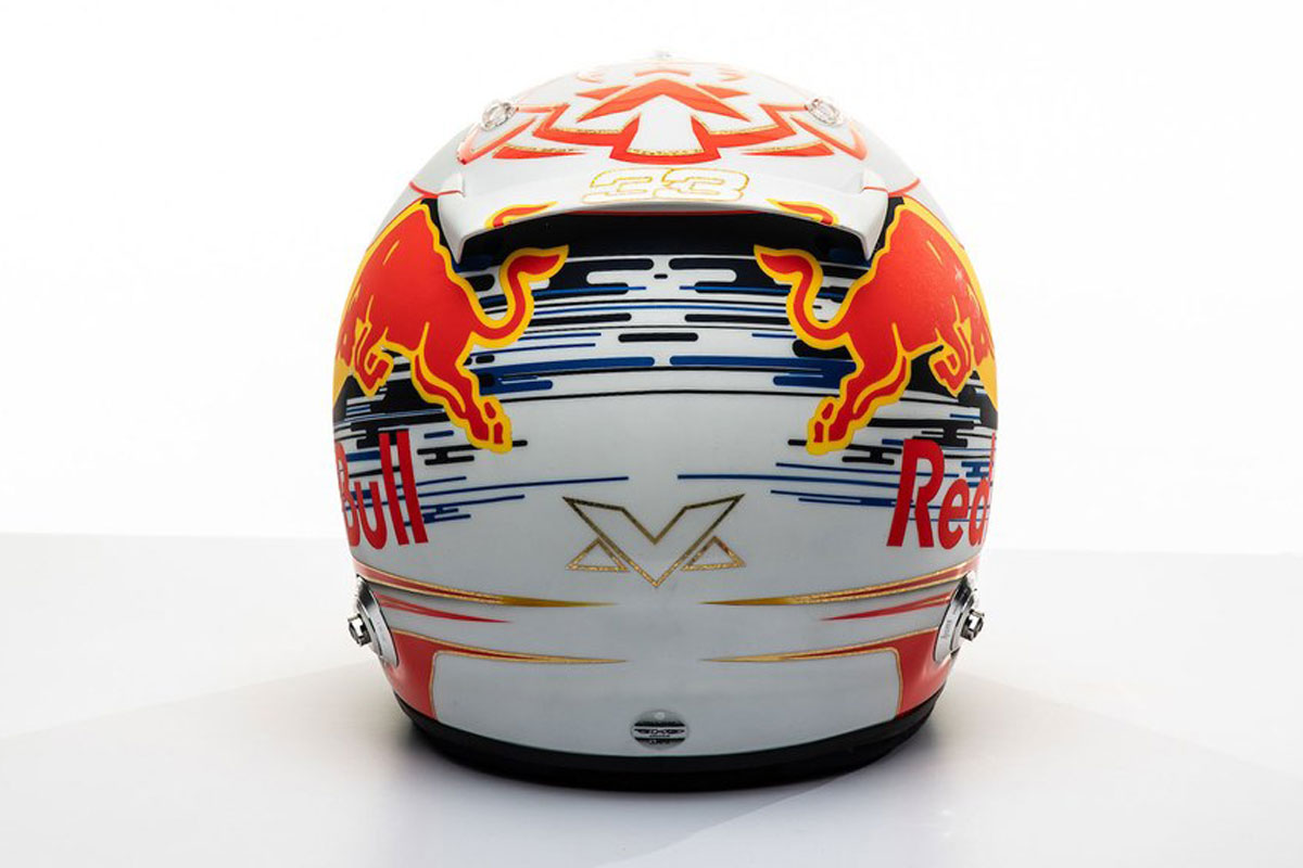 マックス・フェルスタッペン 2019年 F1ヘルメット(背面)