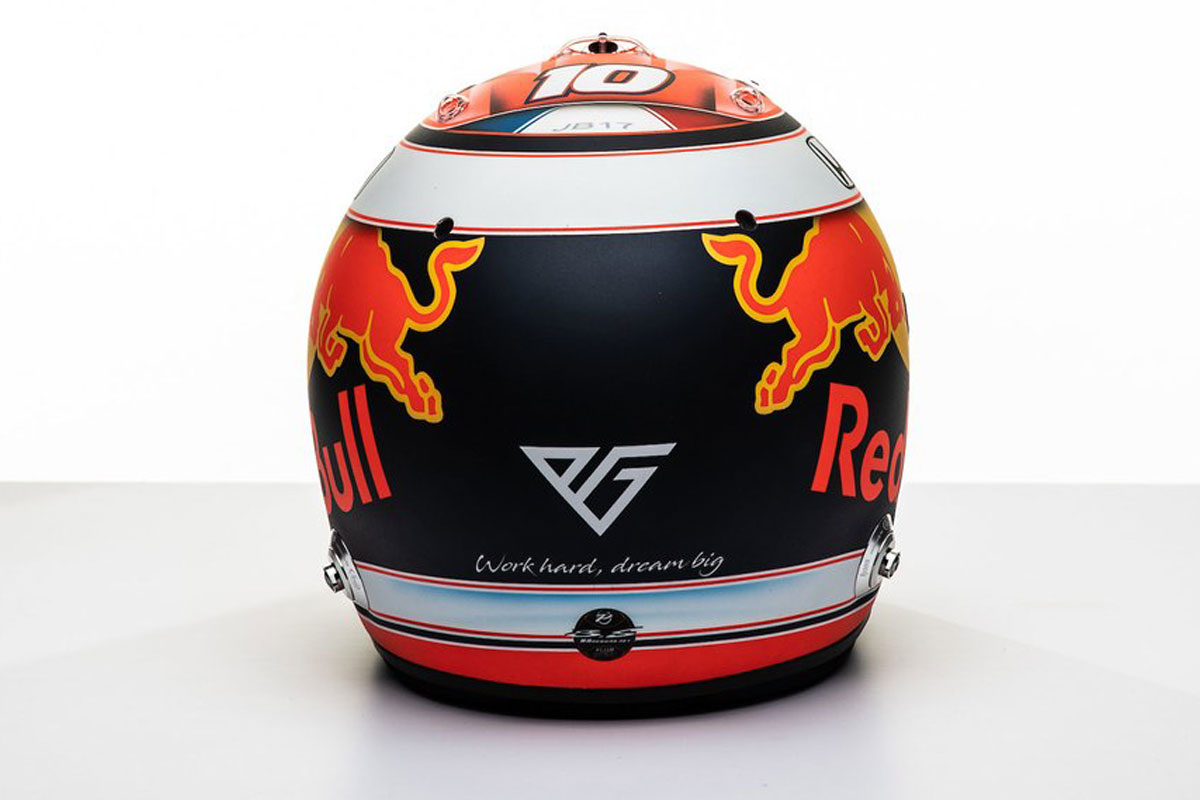 ピエール・ガスリー 2019年 F1ヘルメット(背面)