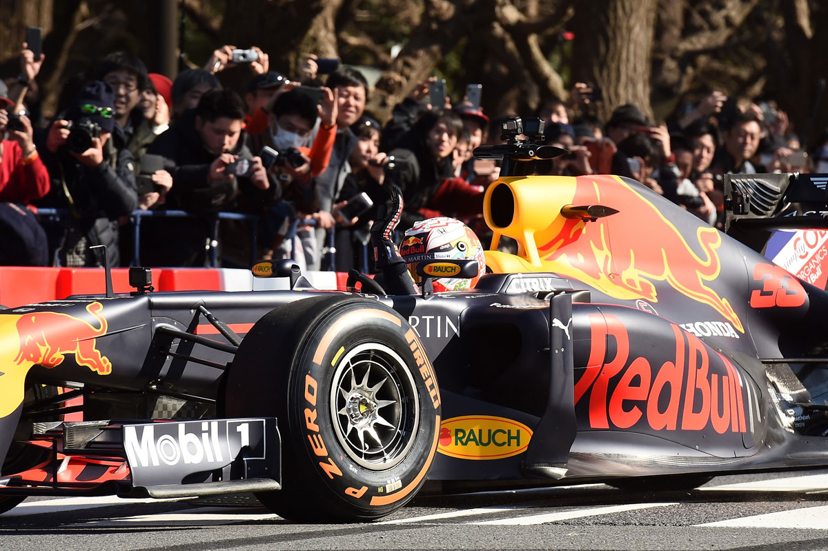 Max Verstappen Red Bull Showrun Tokyo