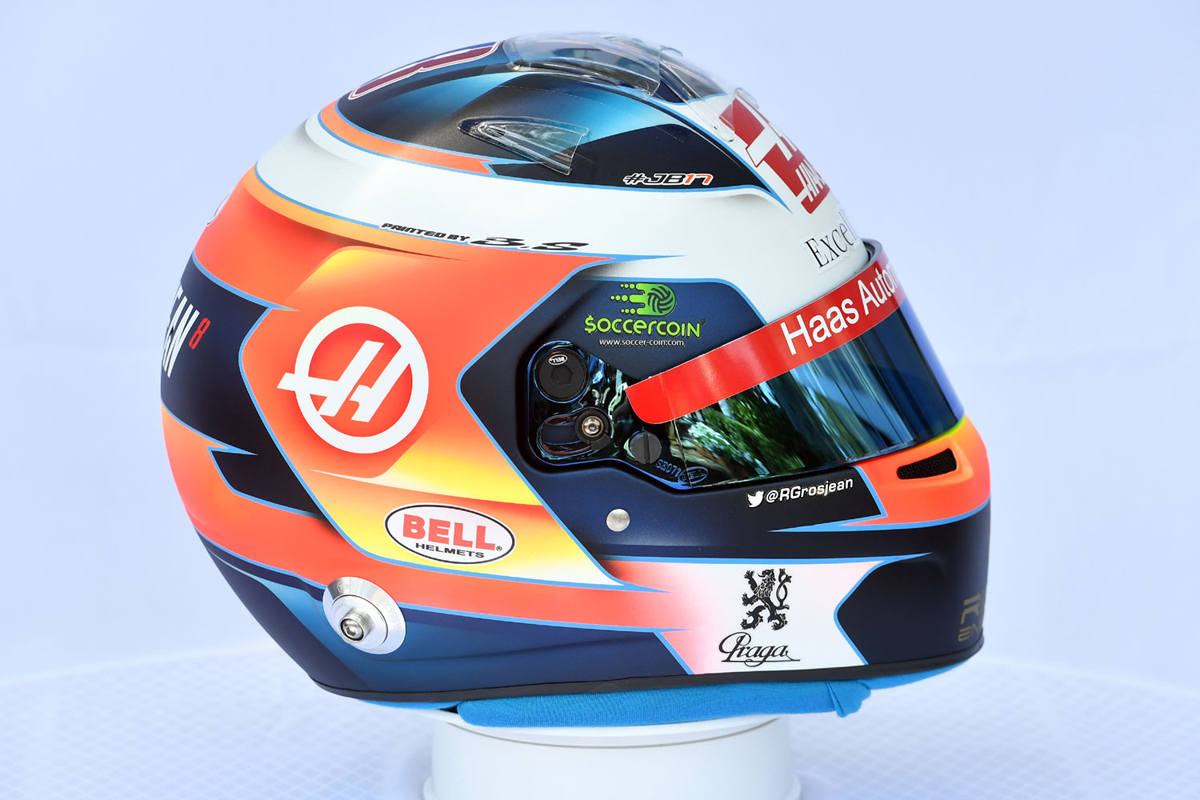 ロマン・グロージャン：2019年 F1ヘルメット