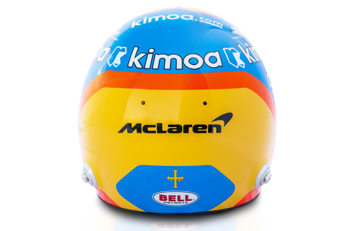 フェルナンド・アロンソ インディ500 ヘルメット (背面)