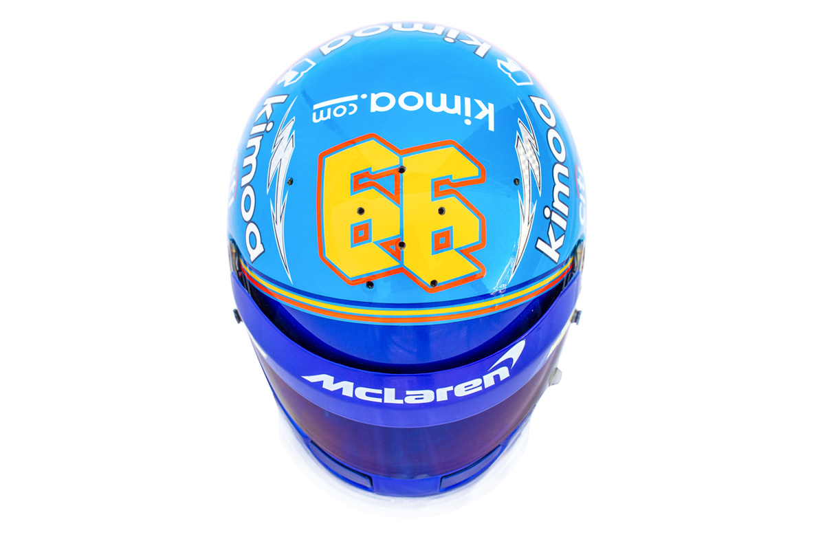 フェルナンド・アロンソ インディ500 ヘルメット (頭頂部)