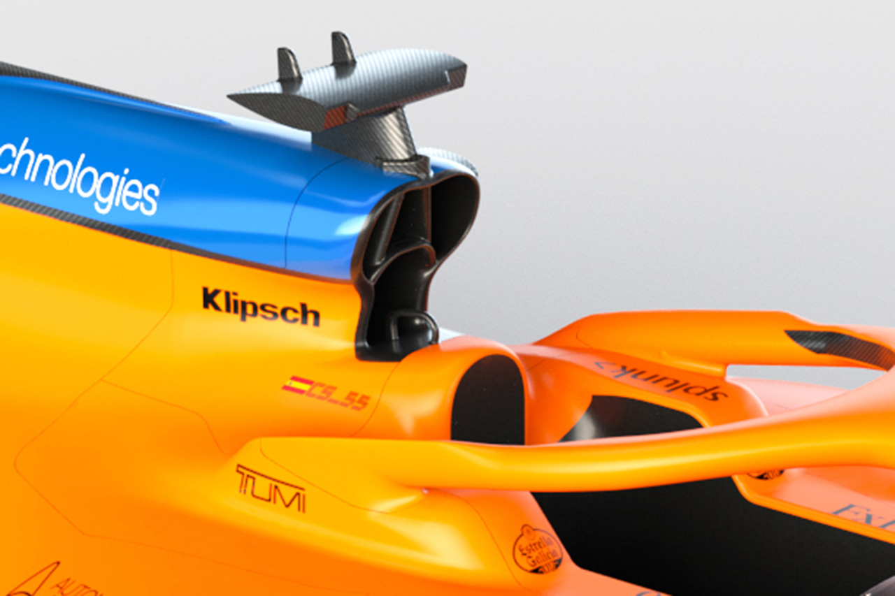 マクラーレン MCL35:インダクションボックス