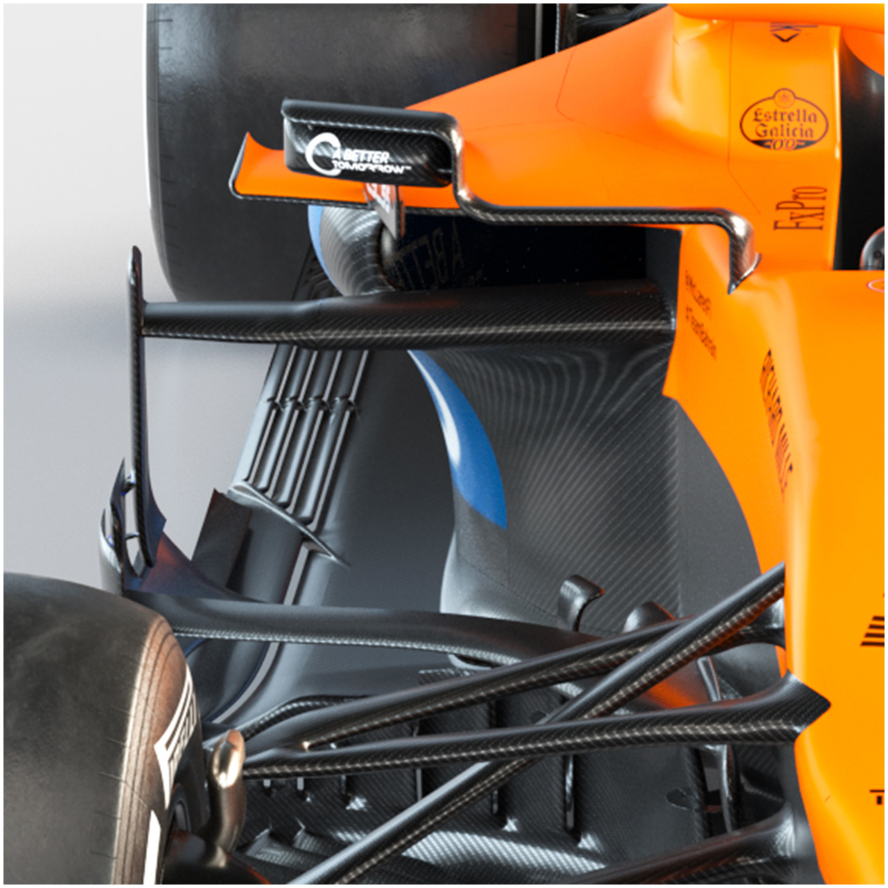 マクラーレンF1 MCL35:サイドポッド