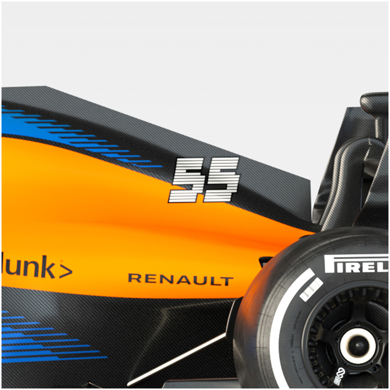 マクラーレンF1 MCL35:シャークフィン