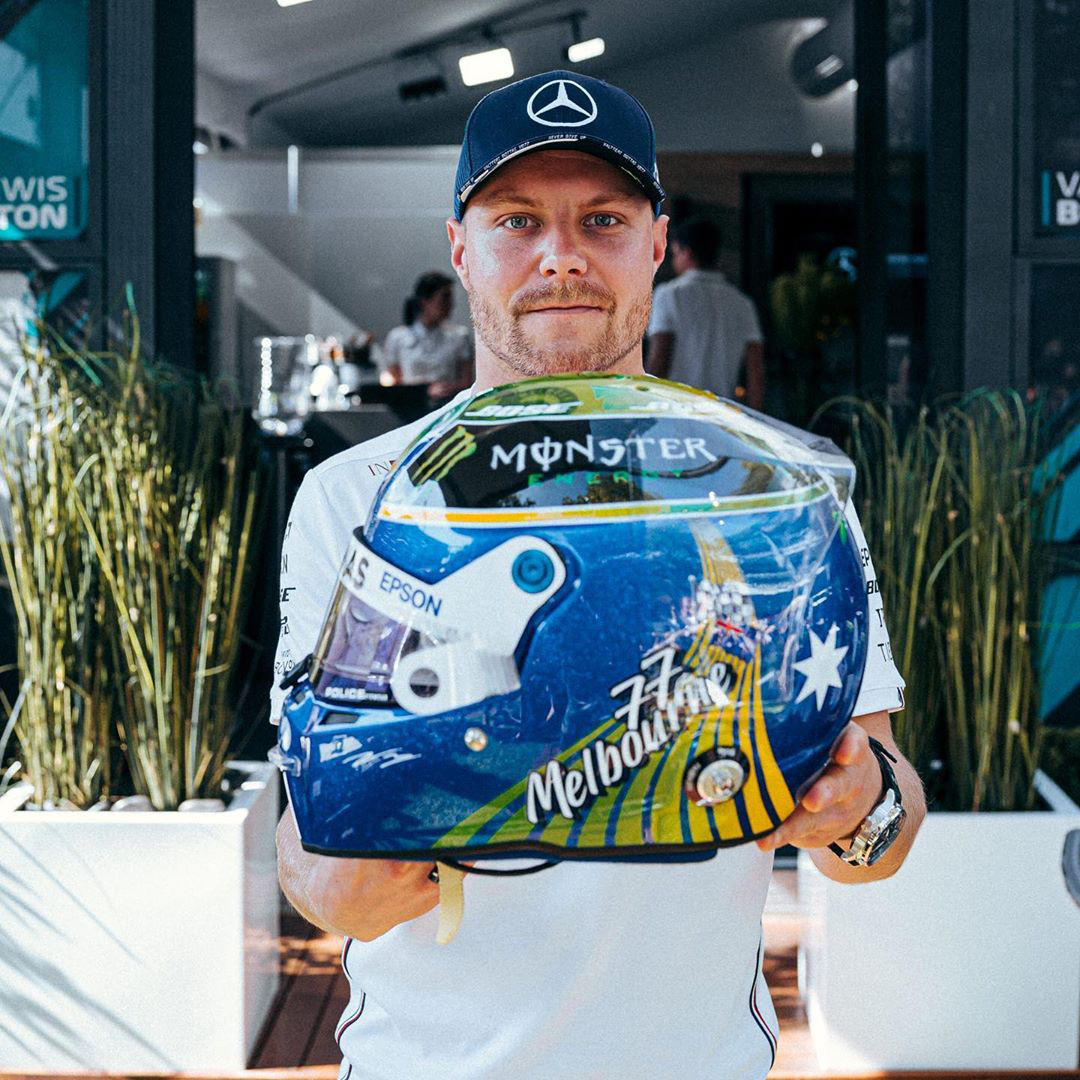 バルテリ・ボッタス 2020年 F1オーストラリアGP ヘルメット(メルセデスF1チーム)