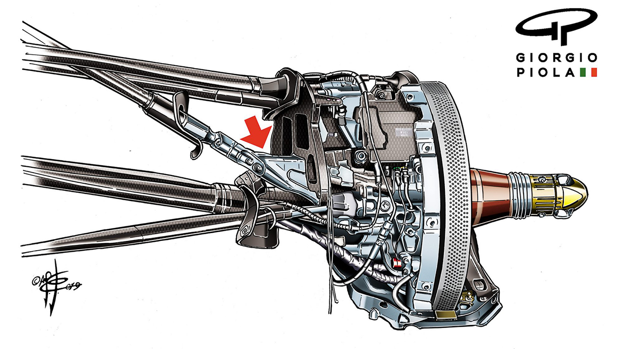 レッドブル・ホンダ RB16 サスペンション構造