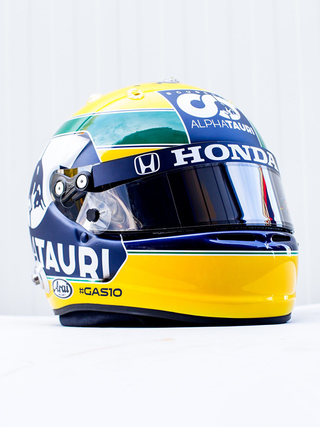 ピエール・ガスリー アイルトン・セナ ヘルメット(2020年 F1エミリア・ロマーニャGP)