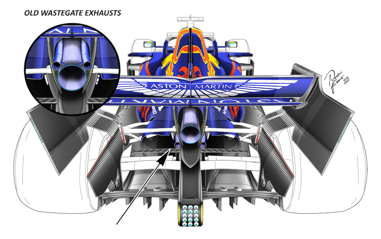 レッドブル・ホンダ RB16 ウェイストゲート