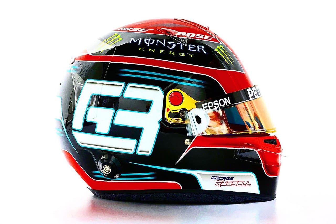 ジョージ・ラッセル F1サヒールGP ヘルメット(メルセデスF1)