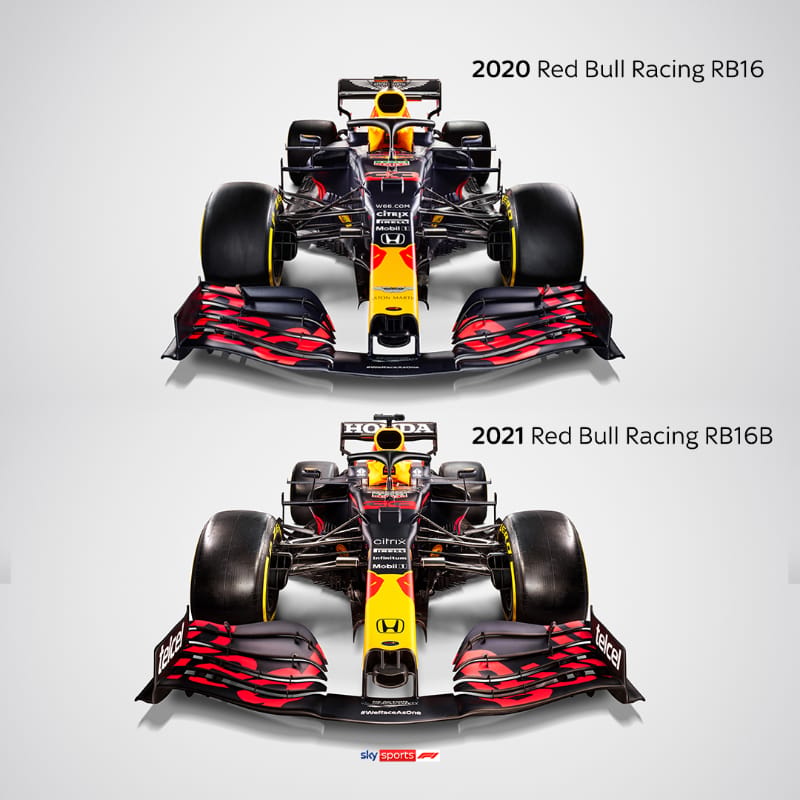レッドブルRB16 vs レッドブル RB16B