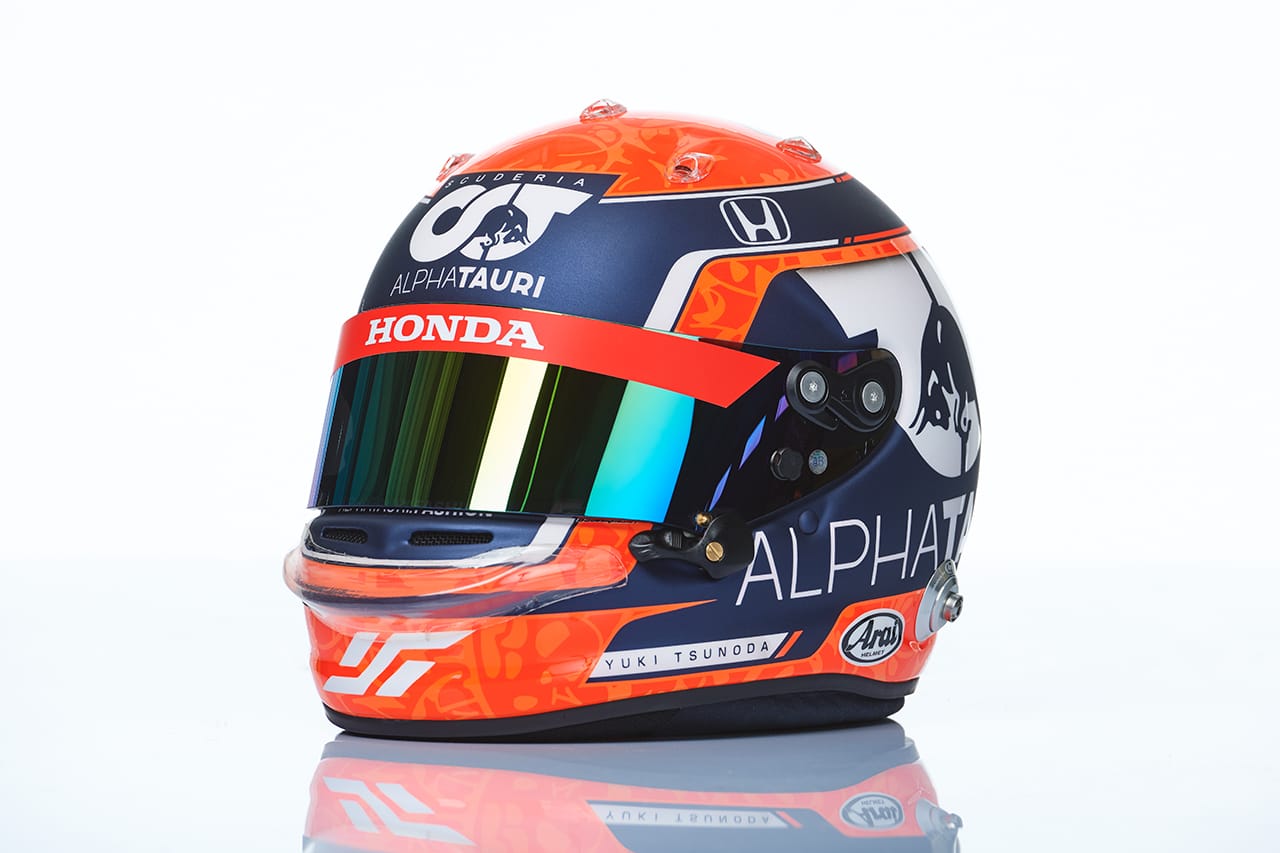角田裕毅 2021年 F1ヘルメット(アルファタウリ・ホンダF1)