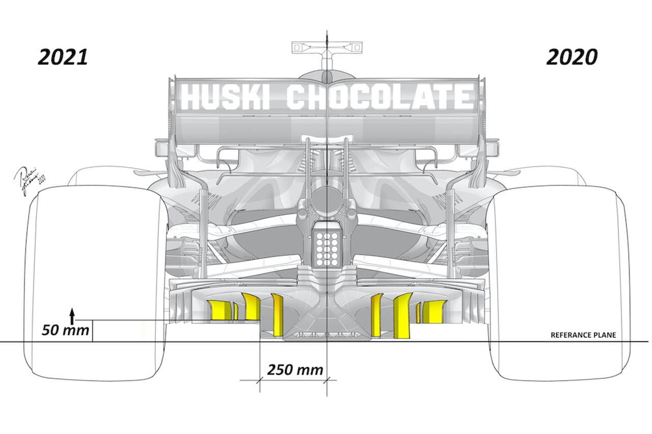 2021年 F1マシン ディフューザー