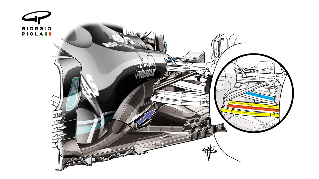 メルセデスF1 リアサスペンション