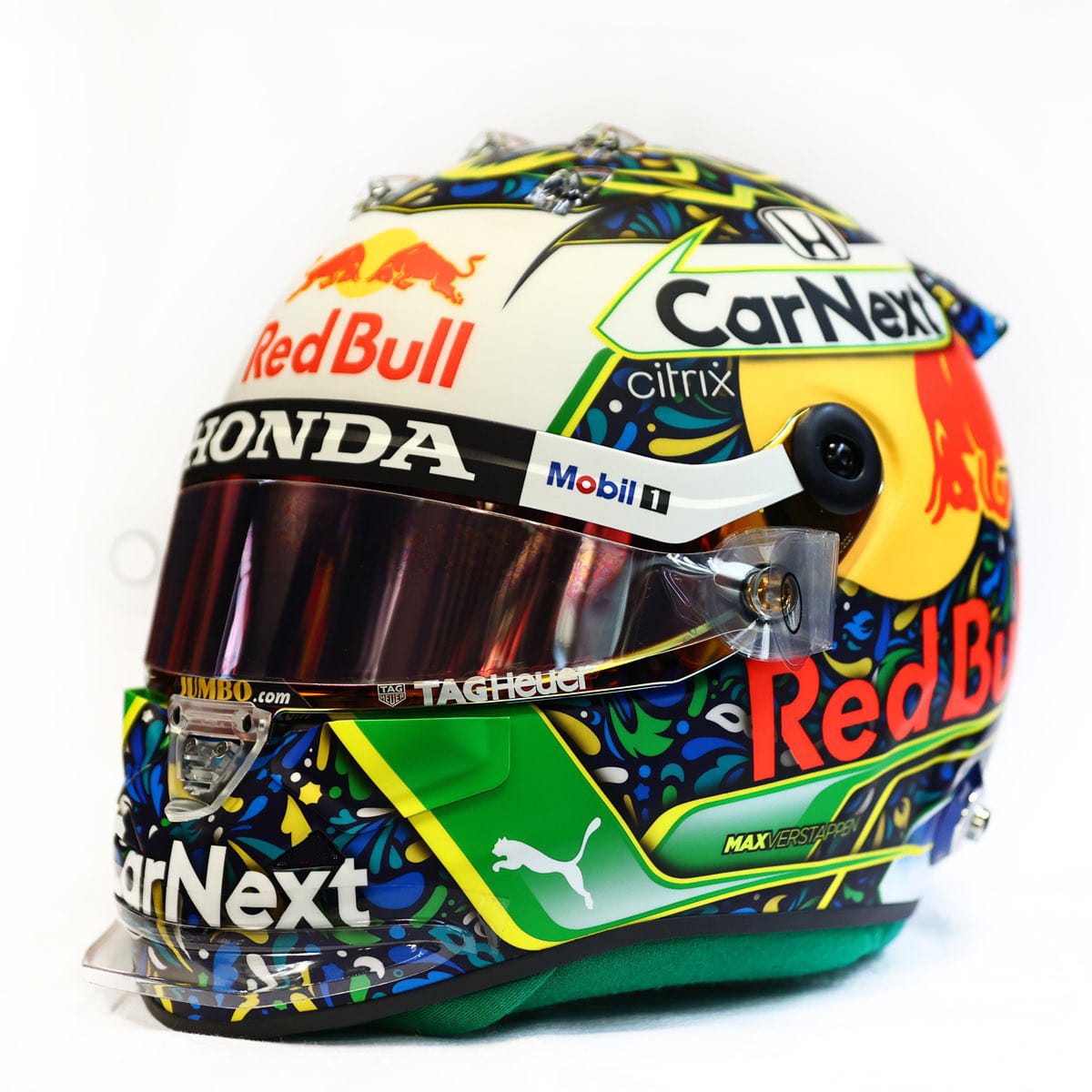 マックス・フェウスタッペン 2021年 F1ブラジルGP スペシャルヘルメット(レッドブル・ホンダF1)