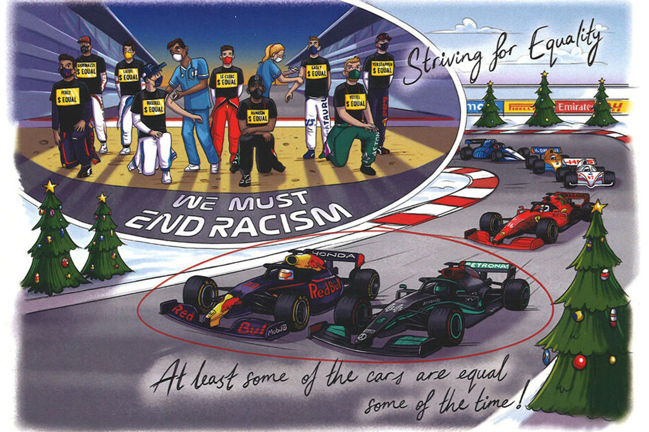 F1:バーニー・エクレストン クリスマスカード 2021年