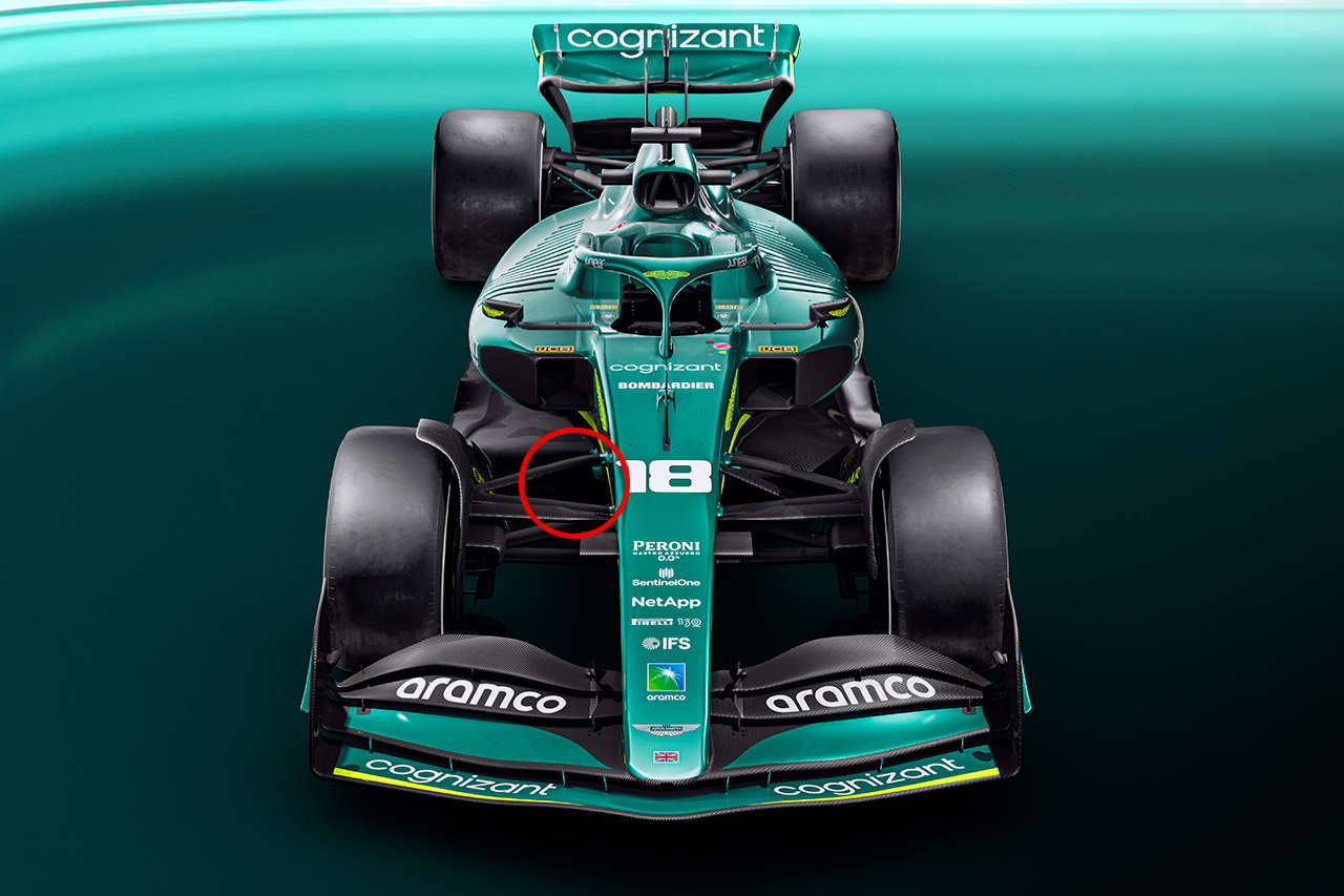 アストンマーティンF1 AMR22 レンダリング画像