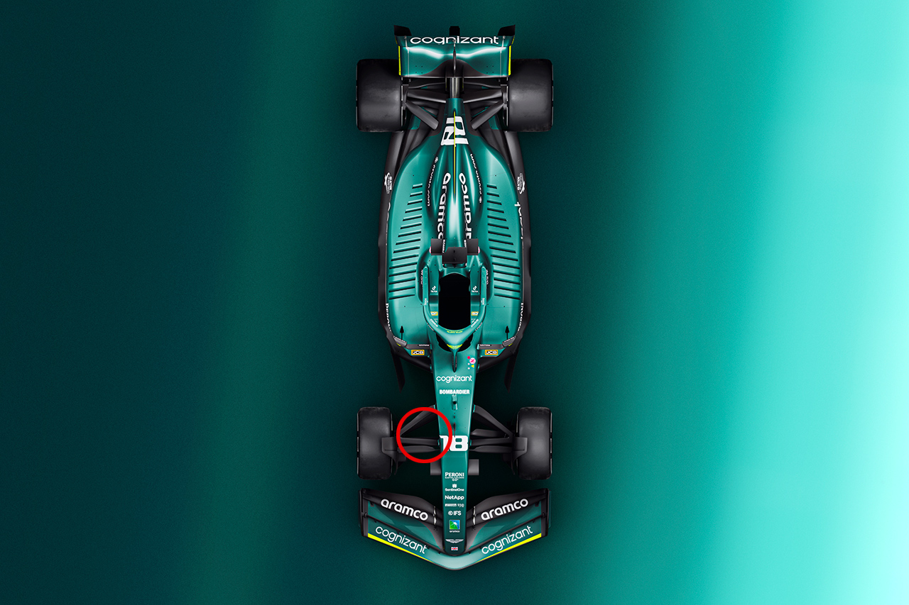 アストンマーティンF1 AMR22 レンダリング画像