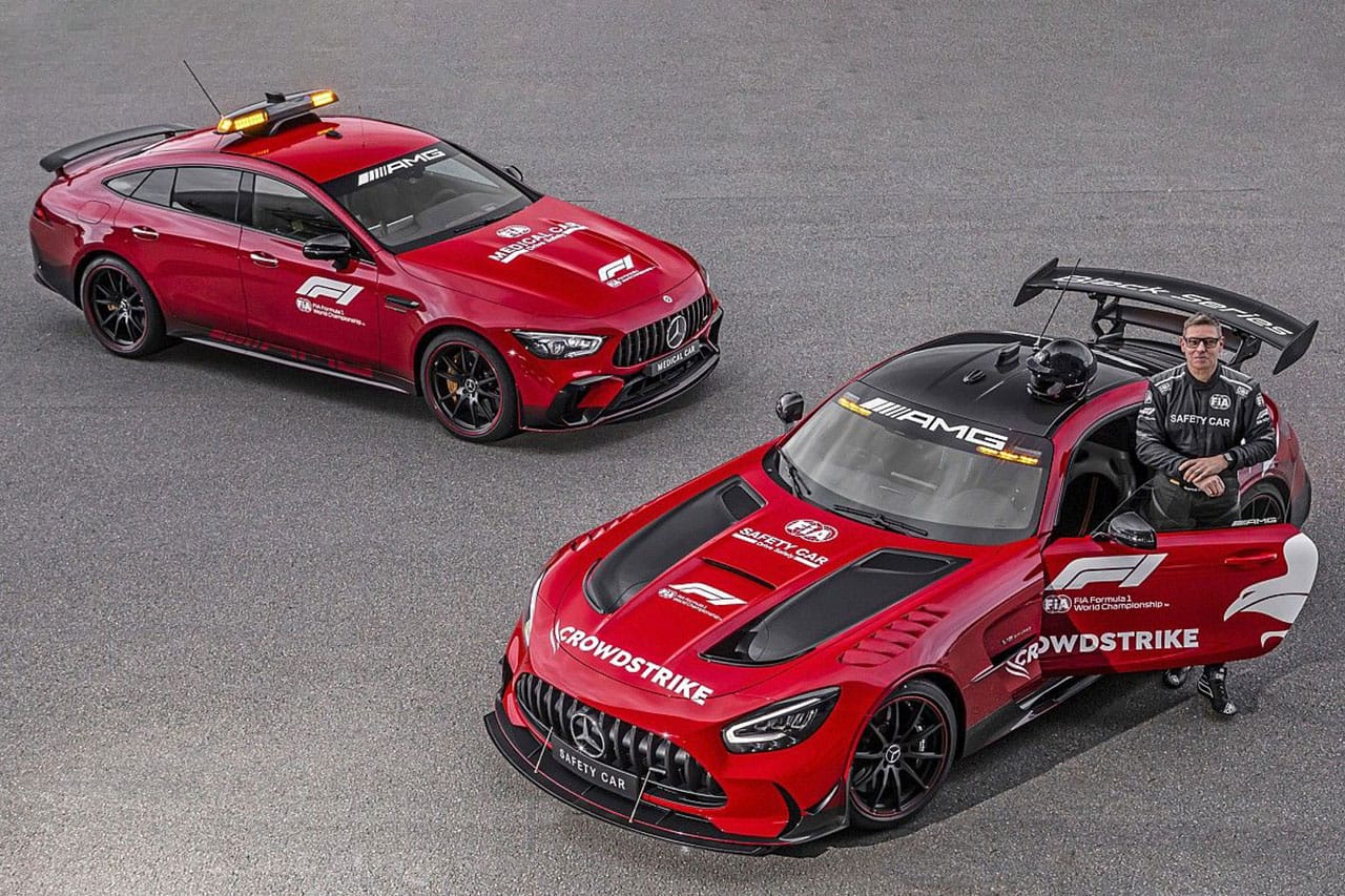 メルセデスAMG GT ブラックシリーズ(セーフティカー)とメルセデスAMG GT 63 S 4MATIC+(メディカルカー) / 2022年のF1世界選手権