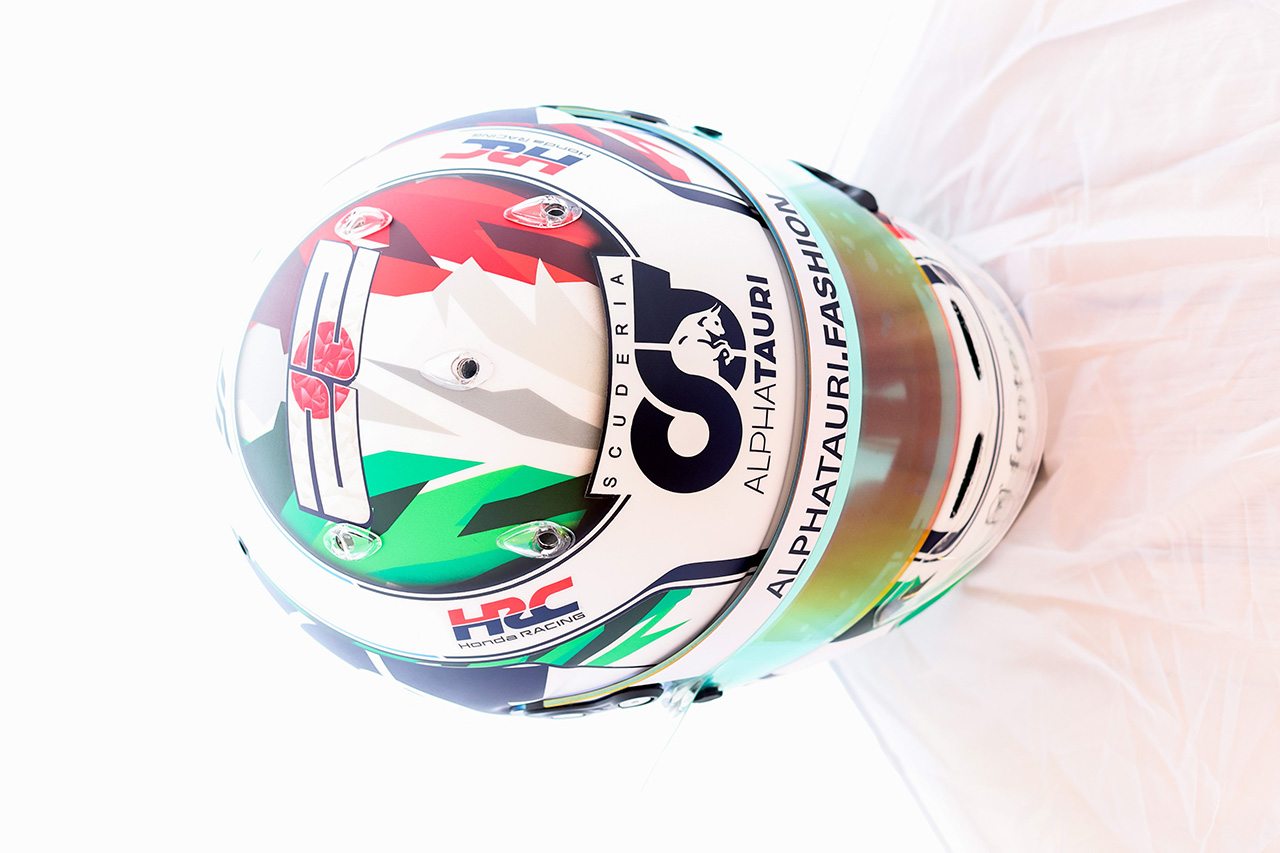 角田裕毅(スクーデリア・アルファタウリ) F1 エミリア・ロマーニャGP スペシャルヘルメット