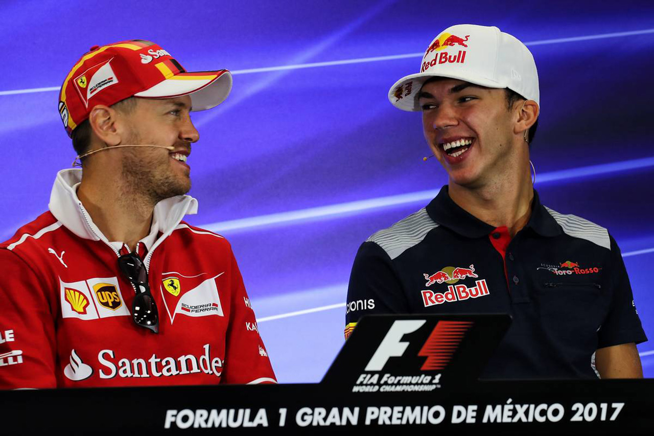 ピエール・ガスリーとセバスチャン・ベッテル / F1記者会見