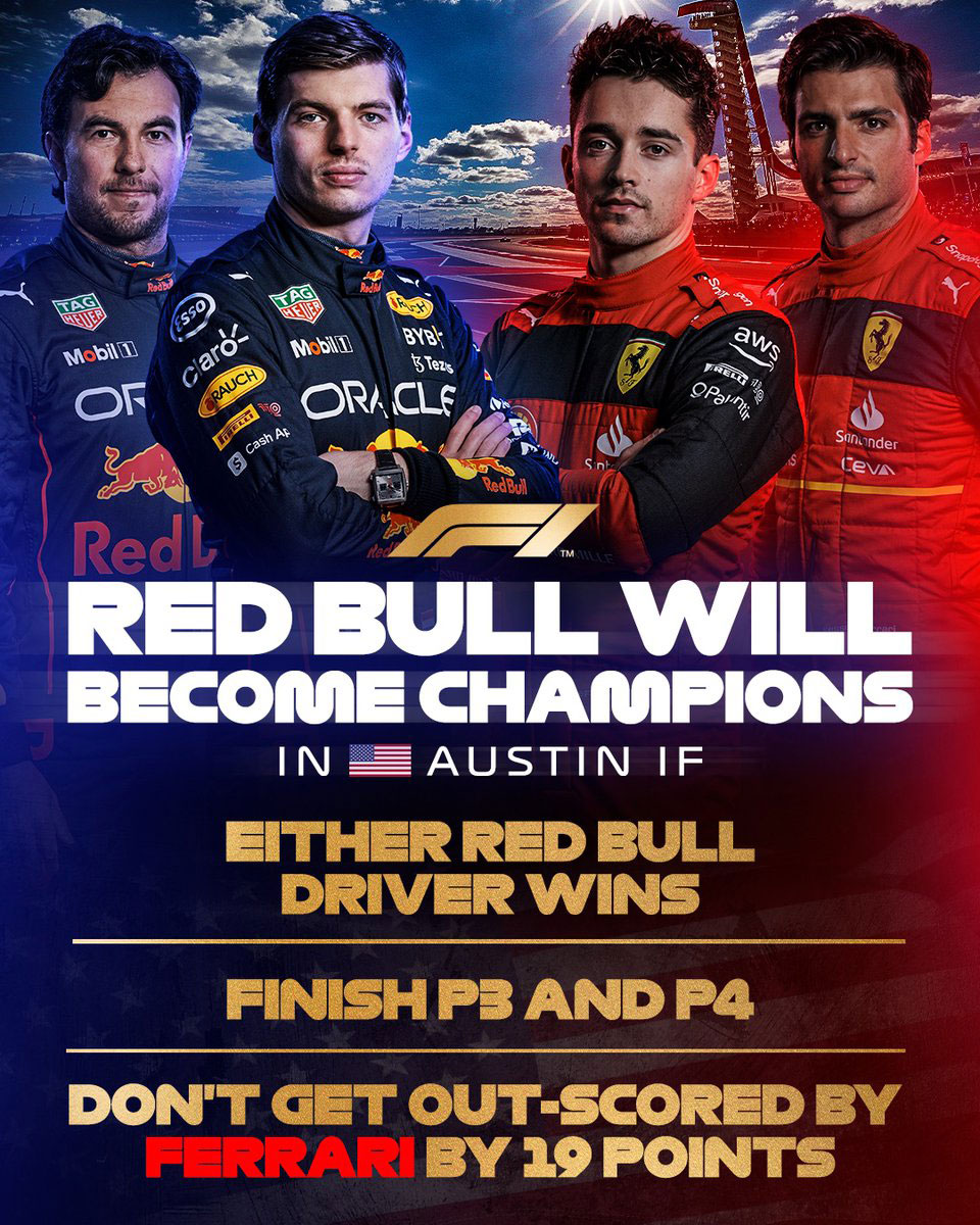 F1アメリカGPでレッドブルF1が2022年のコンストラクターズタイトルを獲得する条件