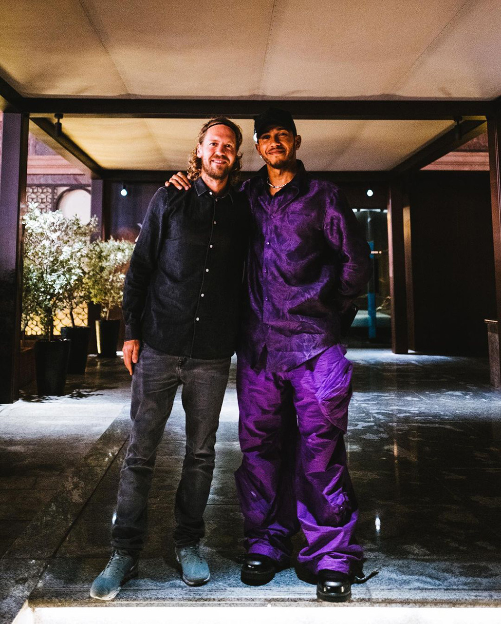 F1 セバスチャン・ベッテルとルイス・ハミルトン