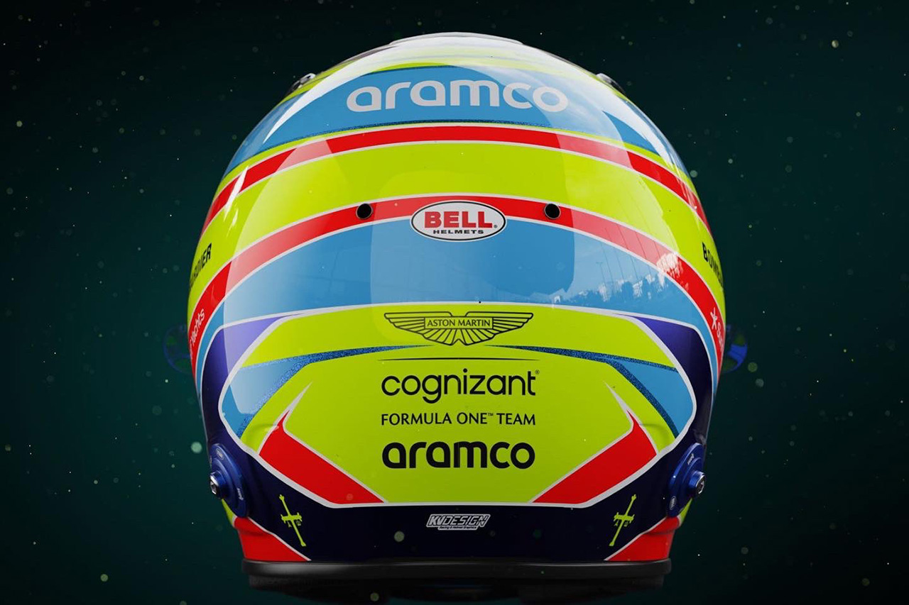 フェルナンド・アロンソ 2013年 F1 ヘルメット (アストンマーティンF1チーム)