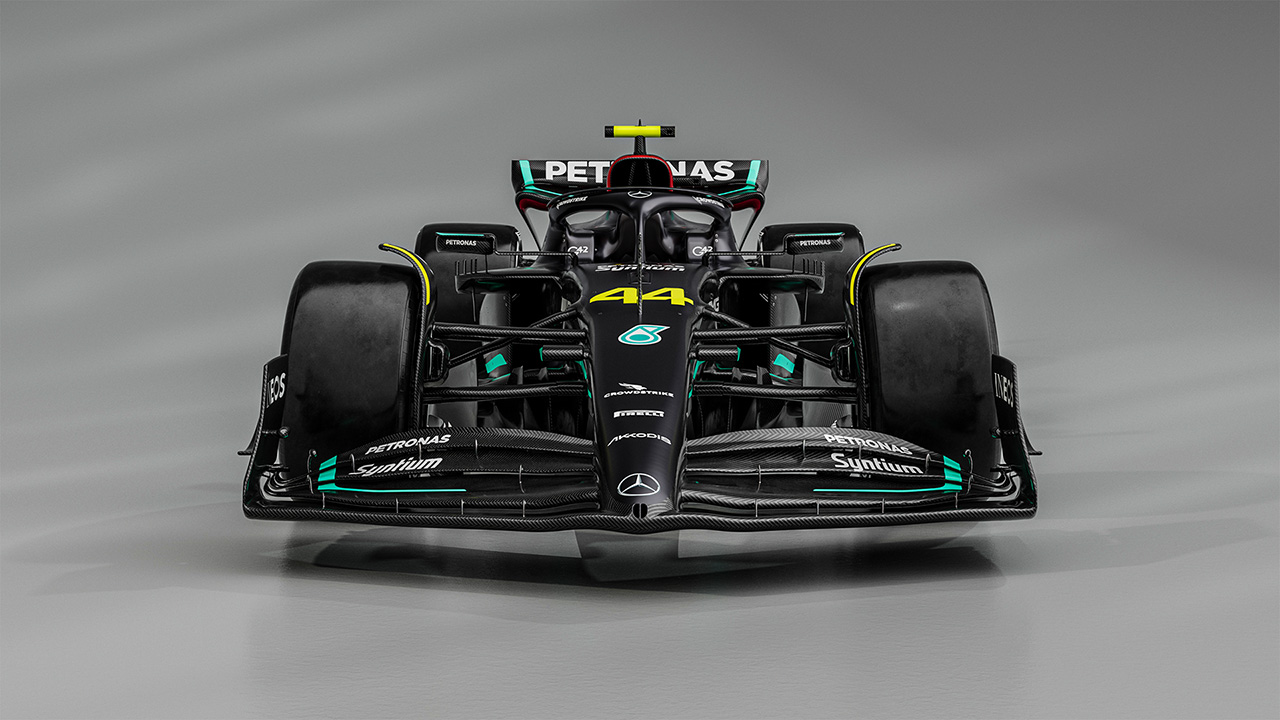 メルセデスF1 W14 フロントビュー