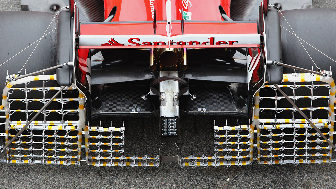 F1プレシーズンテスト:エアロレーキ