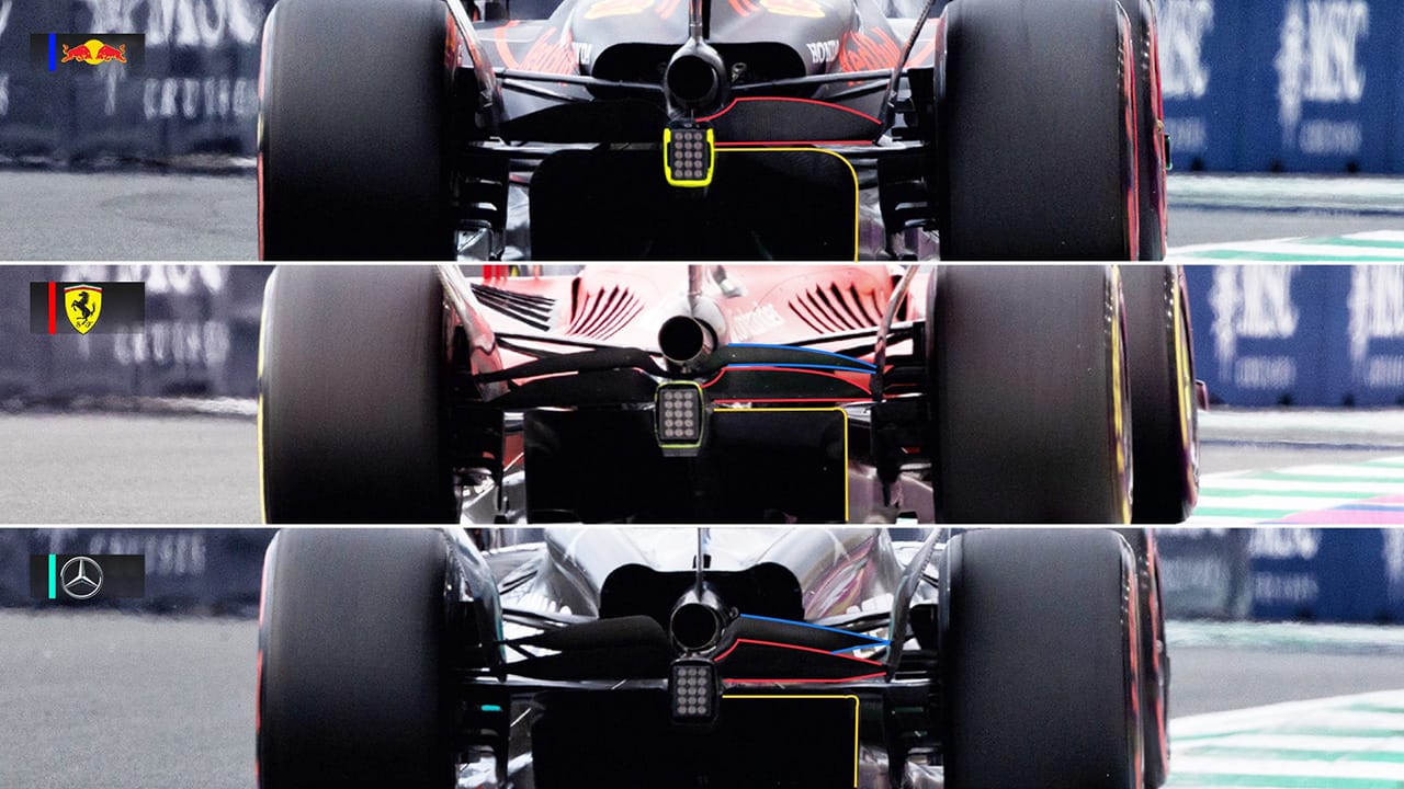 2023年F1マシン ビームウイング比較