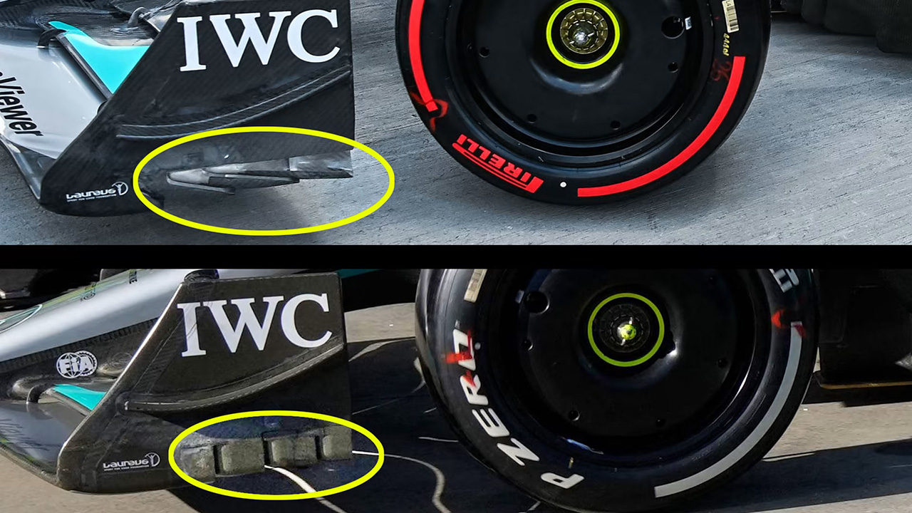 カットアウェイ フロントウィングエンドプレート メルセデスAMG・ペトロナス・モータースポーツ F1
