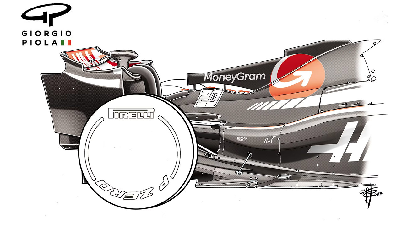 ハースF1チーム VF-23 新型リアエンド