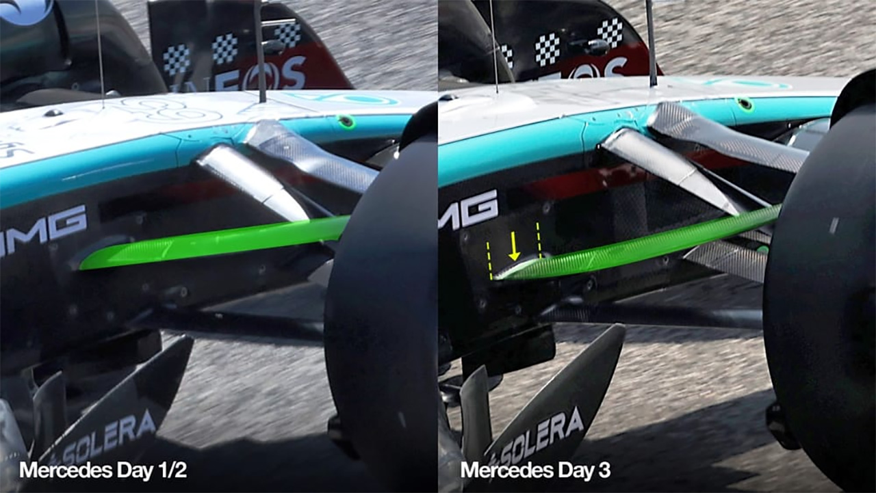 メルセデスAMG・ペトロナス・モータースポーツ W15 F1フロントサスペンション