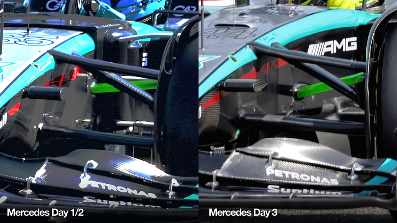 メルセデスAMG・ペトロナス・モータースポーツ F1 W15 アダプタブルフロントサスペンション