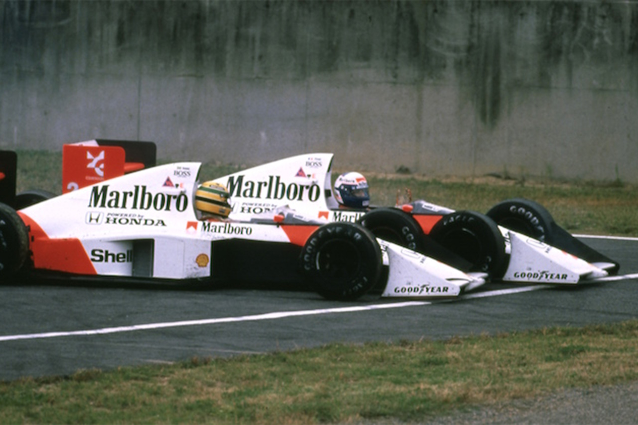 アラン・プロストとアイルトン・セナ F1 日本グランプリ