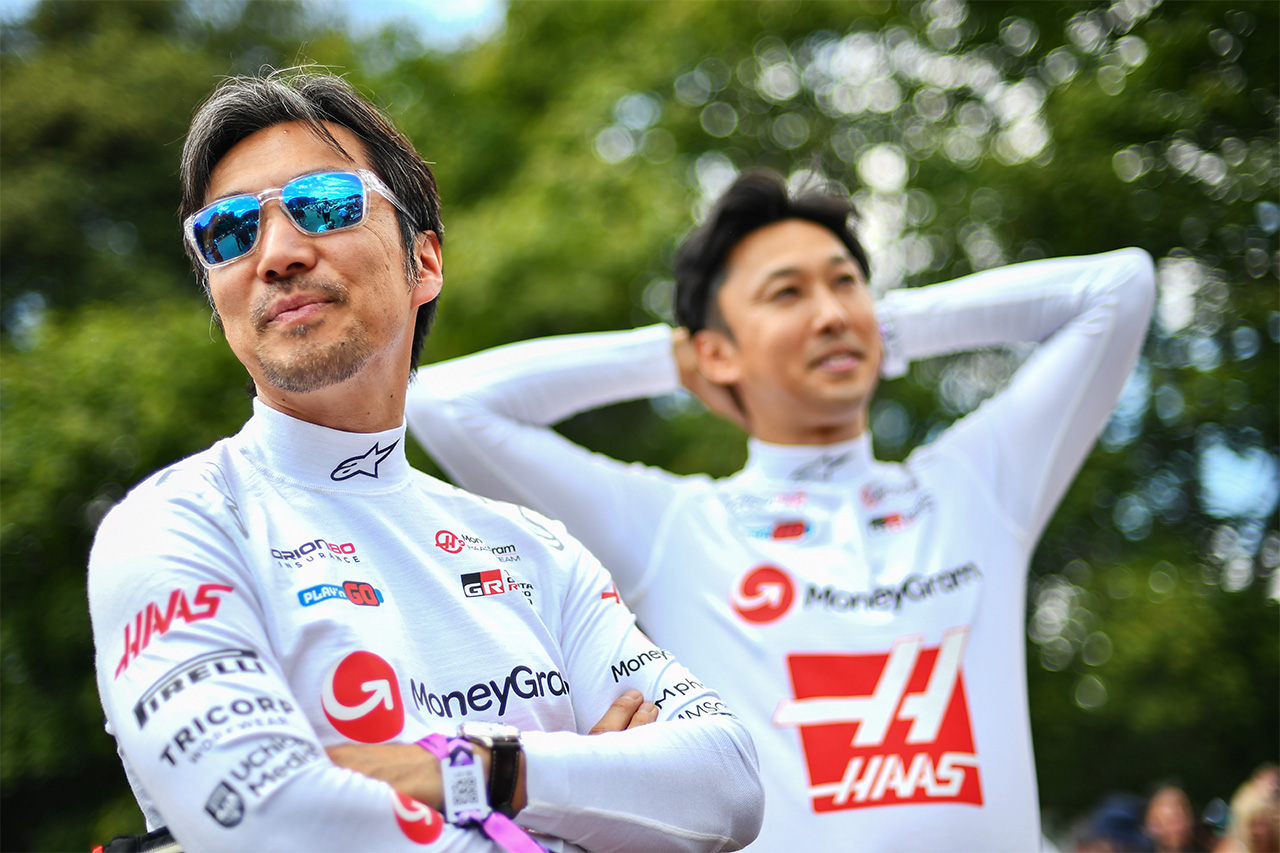 小松礼雄と中嶋一貴 ハースF1チーム グッドウッド・フェスティバル・オブ・スピード
